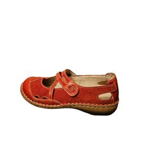 Romika Melissa 15 Red Leather Suede Mary Jane/Doll Shoes NWOT